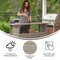 Emma and Oliver Melfi Wicker Rattan Counter Height Bar Table for Indoor/Outdoor Use with Inner Shelf and Bar Top